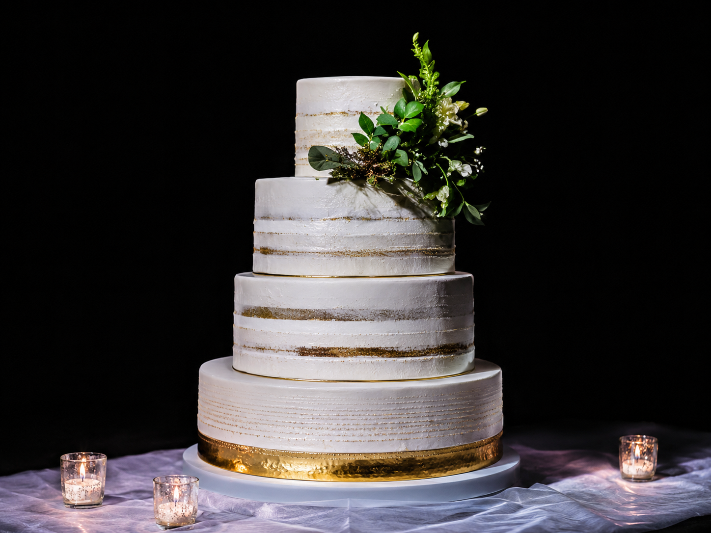 Elegant Gold Wedding Cake